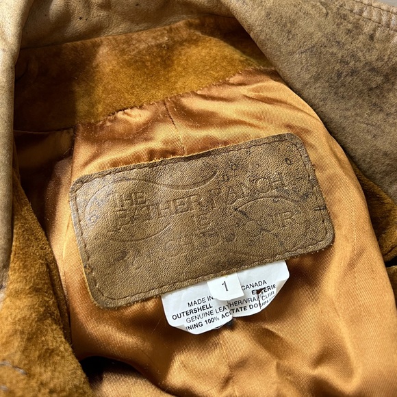 Vintage Western Tan Brown Suede Jacket - Picture 4 of 6